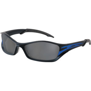 MCR Safety TB142AF Tribal&#153; Safety Glasses,Onyx/Blue Tattoo,Gray, Anti-Fog