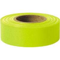 Presco TFLG Taffeta Roll Flagging, Lime Glo, 1-3/16" x 150', 12/Case