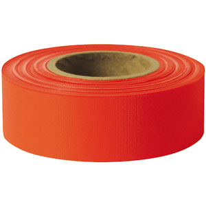 Presco TFR Taffeta Roll Flagging, Red, 1-3/16&#34; x 300&#39;, 12/Case