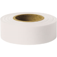 Presco TFW Taffeta Roll Flagging, White, 1-3/16" x 300', 12/Case