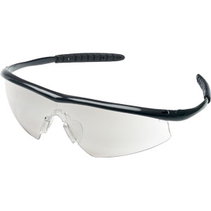 MCR Safety TM119 Tremor&reg; Protective Glasses,Onyx Frame,I/O Clear Mirror