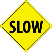National Marker TM120J SLOW Traffic Sign