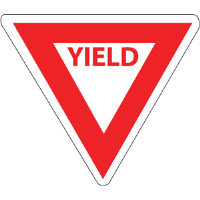 National Marker TM124J YIELD Traffic Sign