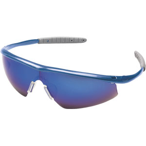 MCR Safety TM128B Tremor&reg; Protective Glasses,Indigo Blue,Blue Diamond Mirror