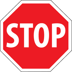 National Marker TM81H STOP Sign, 30 x 30&#34;, .063 Aluminum