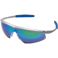 MCR Safety TM14G Tremor® Protective Glasses,Steel Frame,Emerald Mirror