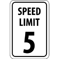 National Marker TM17G SPEED LIMIT 5 Sign, 18 x 12", .040 Aluminum