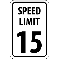 National Marker TM19H SPEED LIMIT 15 Traffic Sign,18x12", .063 Alum.