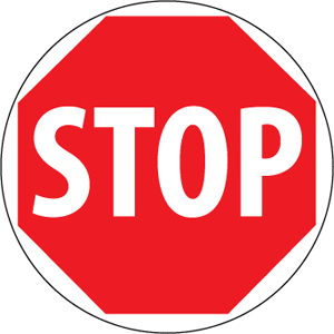 National Marker TM34R STOP Traffic Sign, Plastic