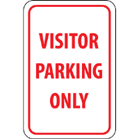 National Marker TM7G Visitor Parking Only Sign,18x12", .040 Alum.
