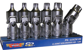 VIM Tools UJXZN100 6 Pc. Universal Joint XZN Triple Square Driver Set