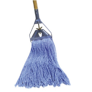 Unisan 2016B Cut-End Wet Mop Heads, Narrow Band, #16 Blue