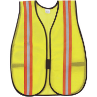 MCR Safety V200R Lime Safety Vest w/ Reflective Striping