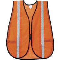 MCR Safety V211SR Orange Safety Vest w/ Silver Stripes