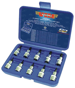 VIM Tools V5PSD 10 Pc. 5 Point Security Driver Set VIM Tools V5PSD 10 Pc. 5 Point Security Driver Set