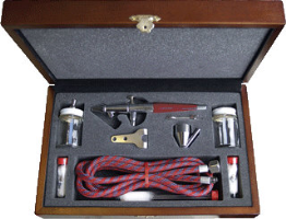 Paasche VL-3W Double Action Airbrush Set in Wood Carrying Case