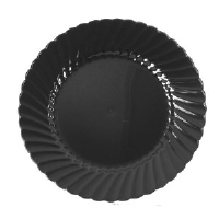 WNA Inc. CW6180BK Classicware® Plastic Plates, Black, 6 Inch