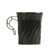 WNA Inc. CWM8192BK Classicware® Black Plastic Coffee Mugs, 8 Ounce