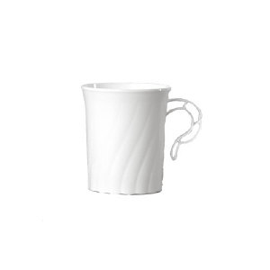 WNA Inc. CWM8192W Classicware&#174; White Plastic Coffee Cups, 8 Ounce