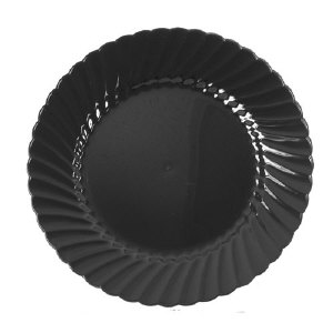 WNA Inc. DWP6180BK Designerware&#8482; Plastic Plates, Black, 6 Inch
