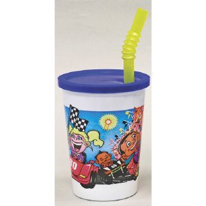 WNA Inc. VK3CARS Thermoformed Race Car Plastic Fun Cups™ with Lid/Straw WNA Inc. VK3CARS Thermoformed Race Car Plastic Fun Cups™ with Lid/Straw